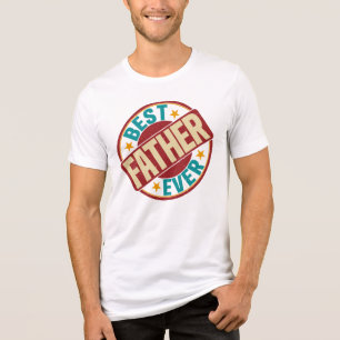 Best Father Ever Distressed Stamp Dad Gift Tri-Blend Shirt