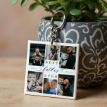 Best Father Ever | Father's Day 6 Photo Collage Key Ring<br><div class="desc">Celebrate your dad's unwavering love and cherished moments with our Best Father Ever Photo Collage Keychain. This personalised keychain serves as a perfect gift for Father's Day, birthdays, or any occasion to honour the special father in your life. Designed with simplicity and elegance, this keychain features a photo collage grid...</div>