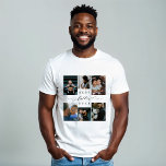 Best Father Ever | Father's Day 6 Photo Collage Tri-Blend Shirt<br><div class="desc">Celebrate Father's Day with a gift that captures the essence of family love and cherished memories. Our Best Father Ever Photo Collage T-Shirt features a personalised 6-photo collage grid, perfect for displaying your special family photos and unforgettable moments with Dad. The design is elegantly crafted with "Best Father Ever" in...</div>