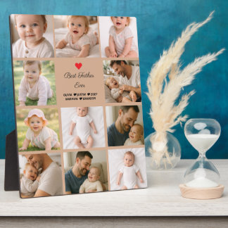 Best Father Ever Photo Collage | Personalized  Plaque