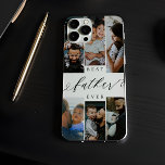 Best Father Ever Script Father's Day Photo Collage Case-Mate iPhone 14 Case<br><div class="desc">Send your father a beautiful personalised Father's Day gift that he'll cherish forever. Special personalised Father's Day family photo collage phone case to display your special family photos and memories. Our design features a simple 6-photo collage grid design with "Best Father Ever" designed in a beautiful handwritten black script style...</div>