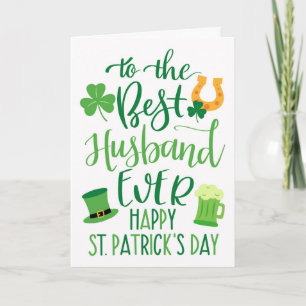 Best Father Ever St Patrick's Day Typography Card