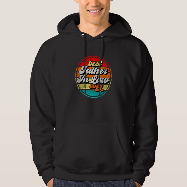 Best Father In Law Ever Father s Day Grandpa Vinta Hoodie (Front)