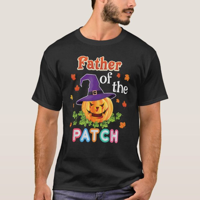 Best Father Of In The Patch Halloween Pumpkin Scar T-Shirt (Front)