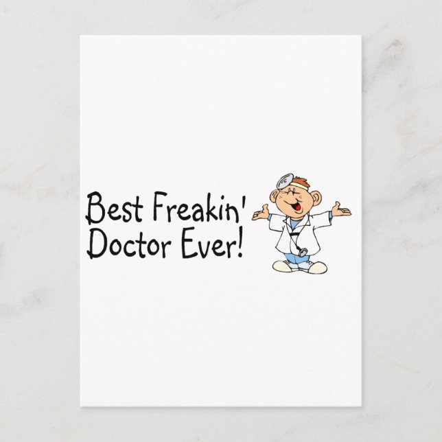 Best Feakin Doctor Ever Postcard (Front)