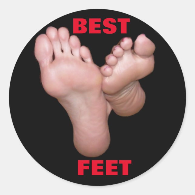 BEST FEET CLASSIC ROUND STICKER (Front)