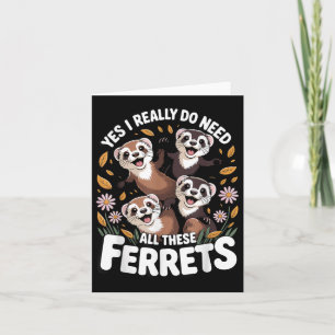 Best Ferret Art For Men Women Kids Pet Ferret Love Card