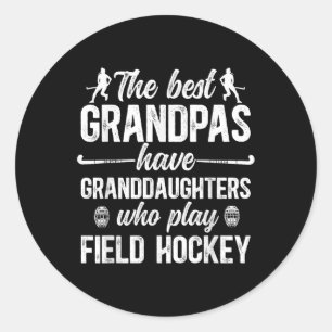Best Field Hockey Grandpa Field Hockey Player Gran Classic Round Sticker