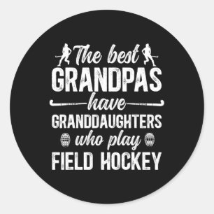 Best Field Hockey Grandpa Field Hockey Player Gran Classic Round Sticker