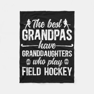 Best Field Hockey Grandpa Field Hockey Player Gran Fleece Blanket