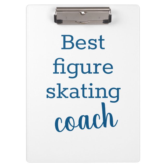 Best figure skating coach gift - clipboard (Front)