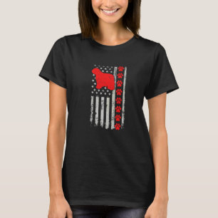 Best Firefighter Bergamasco Mum Dad Ever Us Flag D T-Shirt
