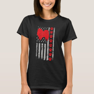 Best Firefighter Eskimo Mum Dad Ever Us Flag Dog P T-Shirt