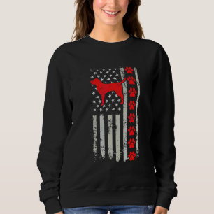 Best Firefighter Goldador Mum Dad Ever Us Flag Dog Sweatshirt