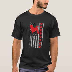 Best Firefighter Lowchen Mom Dad Ever Us Flag Dog T-Shirt