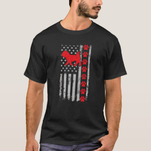 Best Firefighter Maltese Mum Dad Ever Us Flag Dog T-Shirt