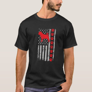 Best Firefighter Puggle Mum Dad Ever Us Flag Dog P T-Shirt