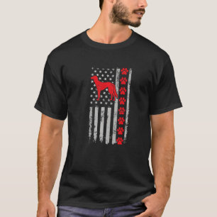 Best Firefighter Saluki Mum Dad Ever Us Flag Dog P T-Shirt