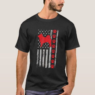 Best Firefighter Schipperke Mum Dad Ever Us Flag D T-Shirt
