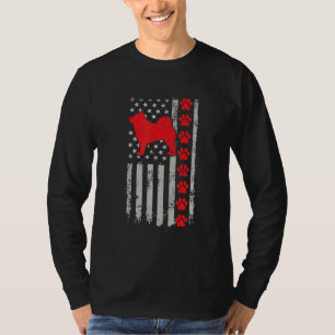 Best Firefighter Schipperke Mum Dad Ever Us Flag D T-Shirt