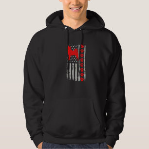 Best Firefighter Spitz Mum Dad Ever Us Flag Dog Pa Hoodie