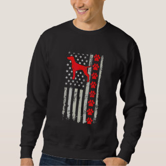 Best Firefighter Vizsla Mum Dad Ever Us Flag Dog P Sweatshirt