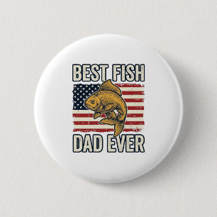 Best Fish Dad Ever Vintage Goldfish Shirt Design_1 6 Cm Round Badge