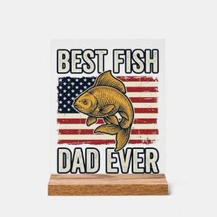 Best Fish Dad Ever Vintage Goldfish Shirt Design_1 Acrylic Sign