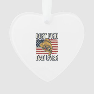 Best Fish Dad Ever Vintage Goldfish Shirt Design_1 Ornament
