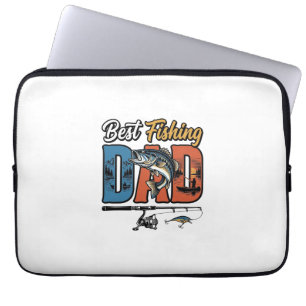 Best Fishing Dad Vintage Engraving Shirt Design_1 Laptop Sleeve
