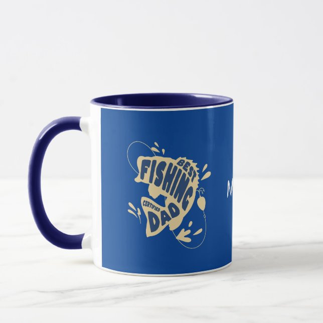 Best Fishing Dad with editable name Mug (Left)
