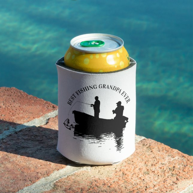 Best Fishing Grandpa Ever Father's Day Grandfather Can Cooler (In Situ Pool)