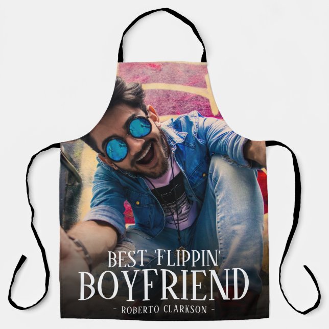 Best 'Flippin' Boyfriend Photo | Name Apron (Front)