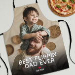 Best Flippin' Dad Ever l Photo Father's Day Apron<br><div class="desc">Unleash the master chef in your dad with our modern dad chef BBQ apron. Customise it with your special photo, your child's name and the heartwarming 'best flippin' dad ever' message. The perfect birthday or Father’s Day gift that will surely put a smile on his face. Because nothing says 'I...</div>