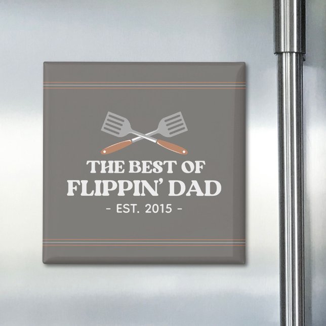 Best Flippin Dad Spatula Funny Retro  Magnet (In situ)