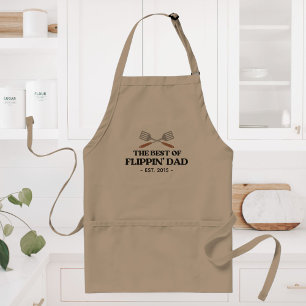 Best Flippin Dad Spatula Funny Retro  Standard Apron