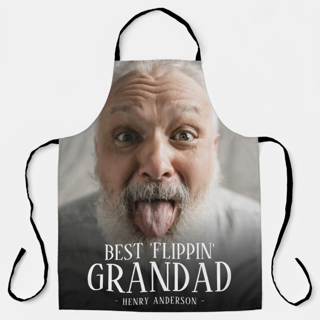 Best 'Flippin' Grandad Photo | Name Apron (Front)