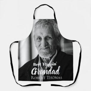 Best 'Flippin' Grandad Photo Name Apron