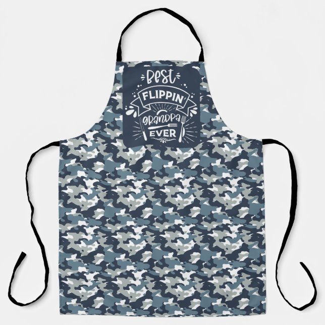 Best Flippin' Grandpa All Over Print Apron (Front)