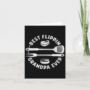 Best Flippin Grandpa Ever Funny Bbq Grilling Smoki Card