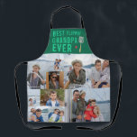 Best Flippin' Grandpa Ever | Photo Collage Apron<br><div class="desc">This sweet punny apron is perfect for dads who love to grill!!! Modern two toned colour block 10 photo collage. Featuring "Best flippin' Grandpa ever". These are Father’s Day gifts that are perfect for any dad. A gift that he will treasure for a lifetime! Can be customised for any moniker...</div>