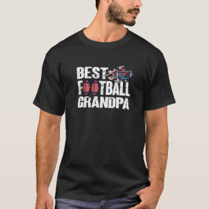 Best Football Grandpa Dad American Football T-Shirt