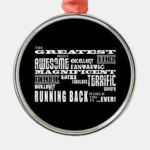 Best Football Running Backs Greatest Running Back Metal Ornament
