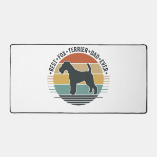 Best Fox Terrier Dad Ever Vintage Dog Shirt_1 Desk Mat