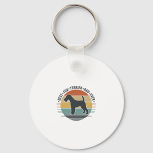 Best Fox Terrier Dad Ever Vintage Dog Shirt_1 Key Ring