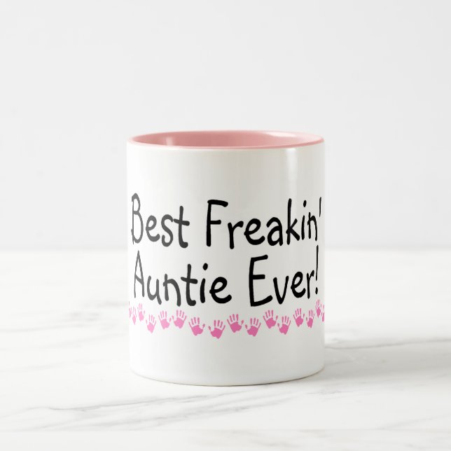 Best Freakin Auntie Ever Two-Tone Coffee Mug (Center)