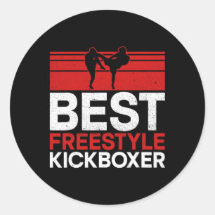 Best Freestyle Kickboxer - Material Arts Kickboxin Classic Round Sticker