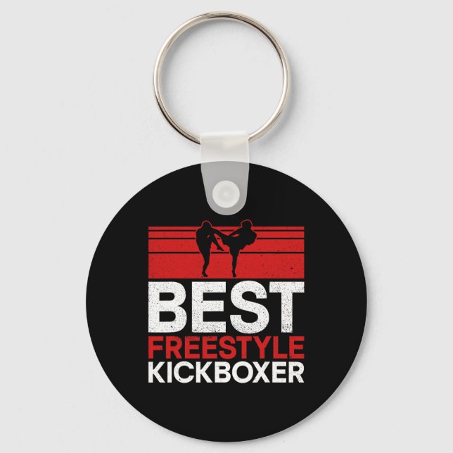 Best Freestyle Kickboxer - Material Arts Kickboxin Key Ring (Front)