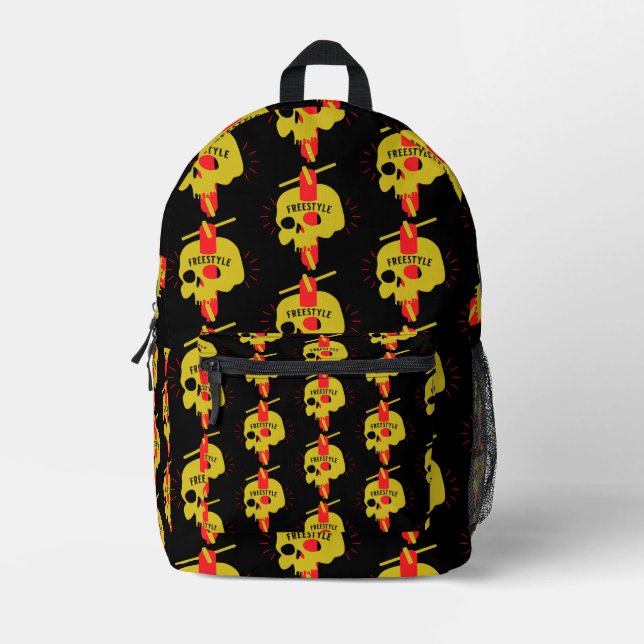 Best Freestyle Pro Scooters Printed Backpack (Front)