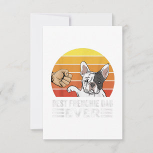 Best Frenchie Dad Ever For Bulldog Lover Daddy Dog RSVP Card